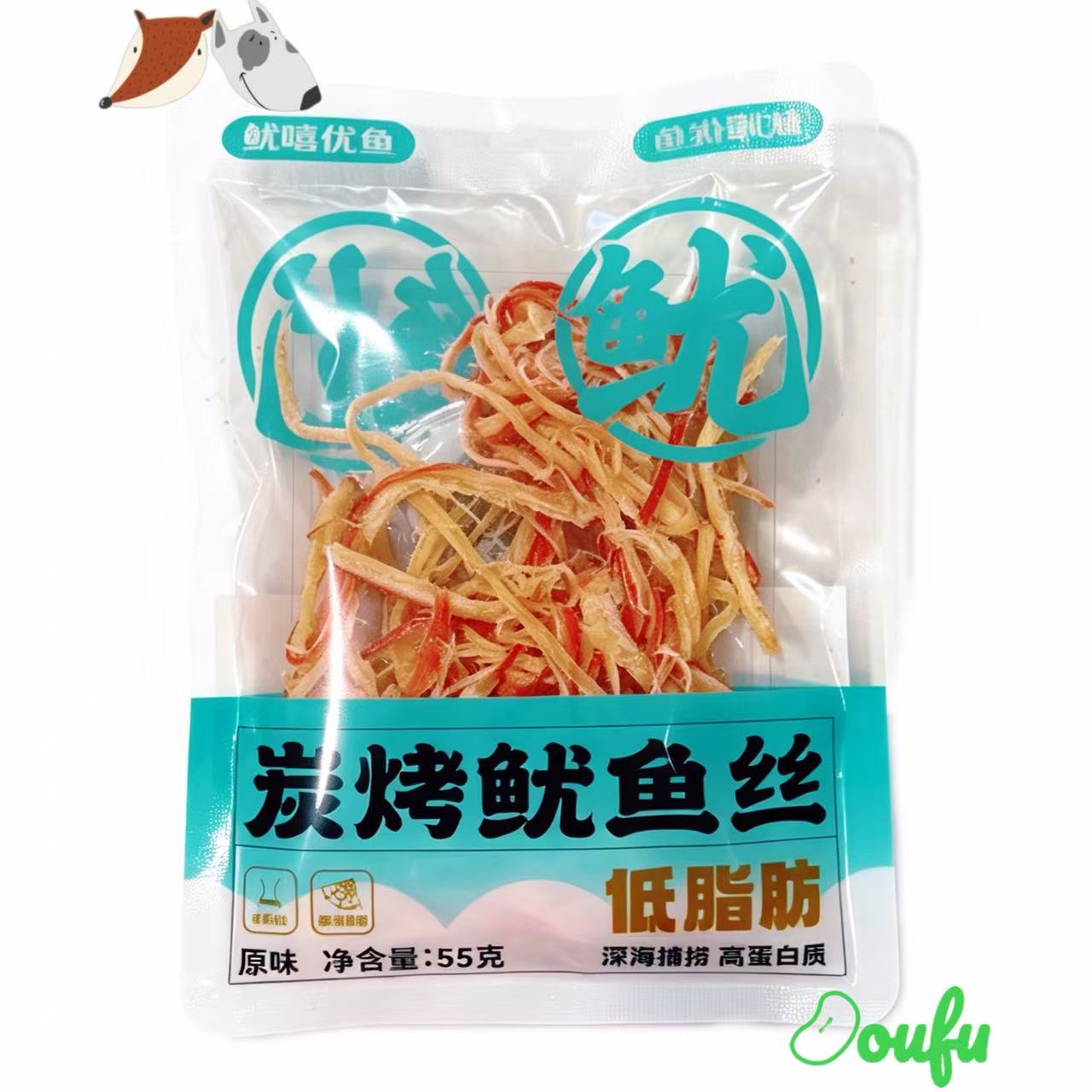 YX Shredded Squid Snack 鱿嘻鱿鱼-炭烤鱿鱼丝原味55g