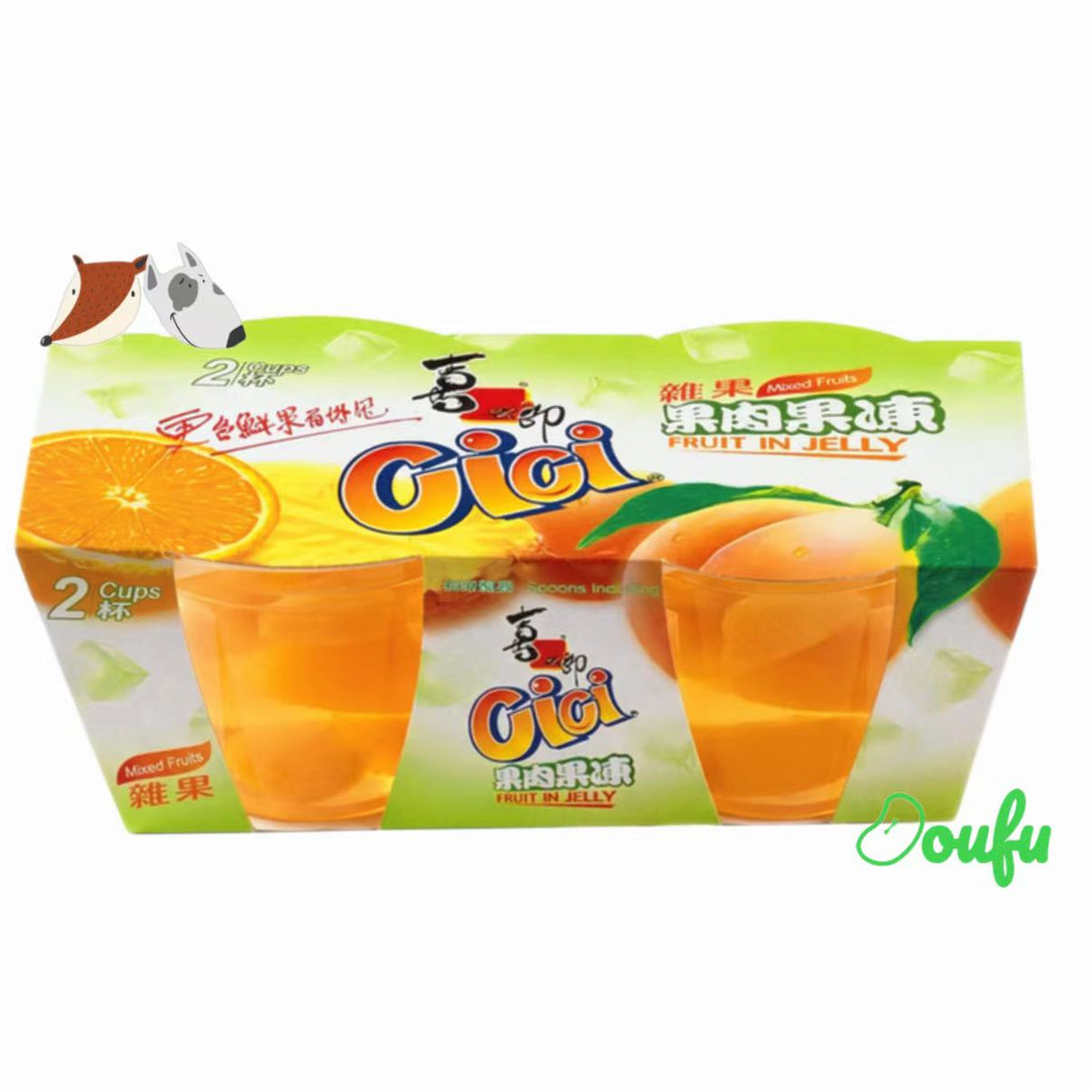 XZL 2 Cups Mixed Fruit Jelly 喜之郎什锦果肉果冻400g