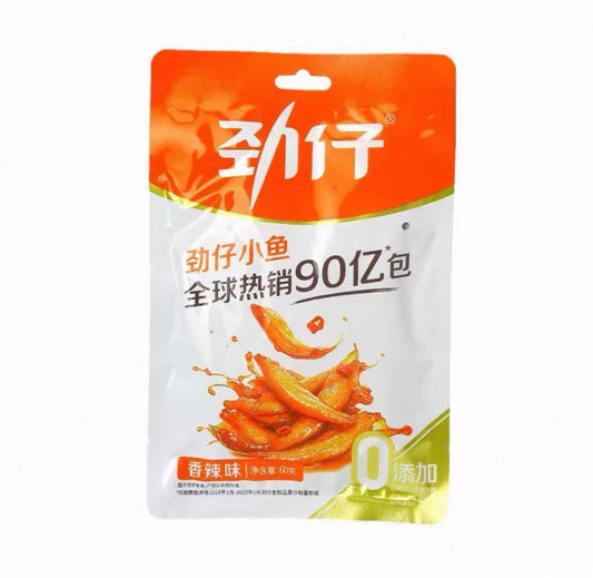 JZ Ocean little Fish Spicy Flavour 劲仔深小鱼 香辣味 60g