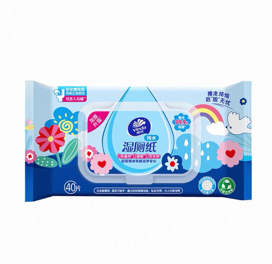 Vinda Flushable Wet Toilet Tissue（40pcs）维达湿厕纸40抽