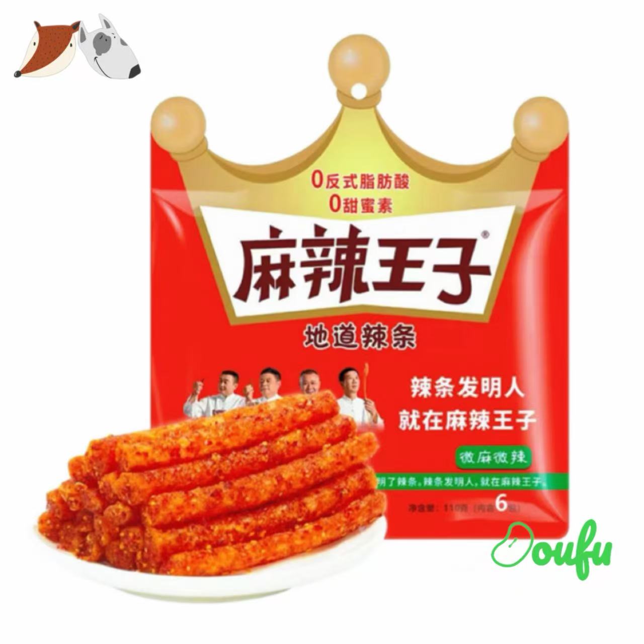 MLWZ Gluten Strips Slight Spicy 麻辣王子微麻微辣110g