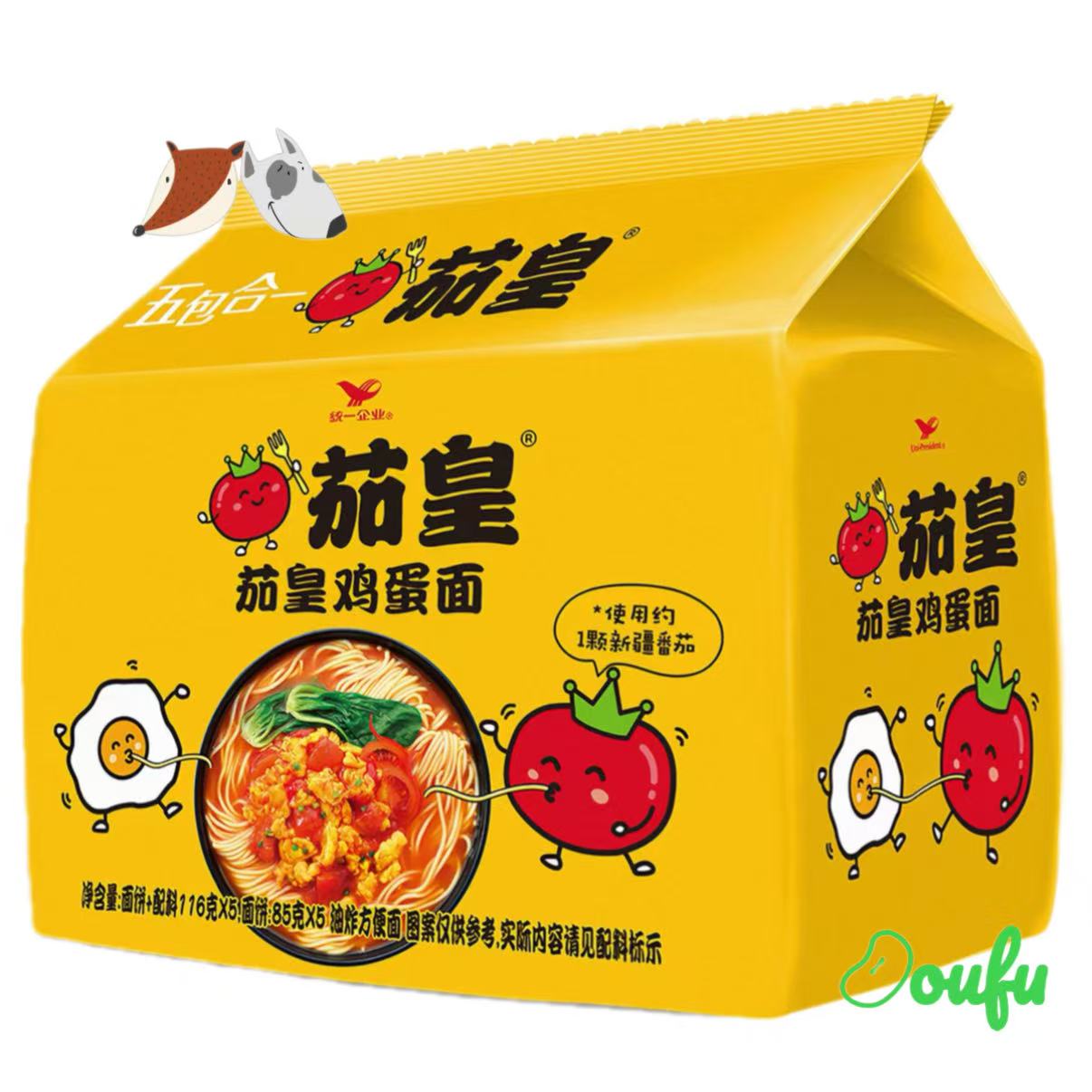 TYQH Instant Noodle Tomato Sauce 5pcs 茄皇鸡蛋面 116g*5