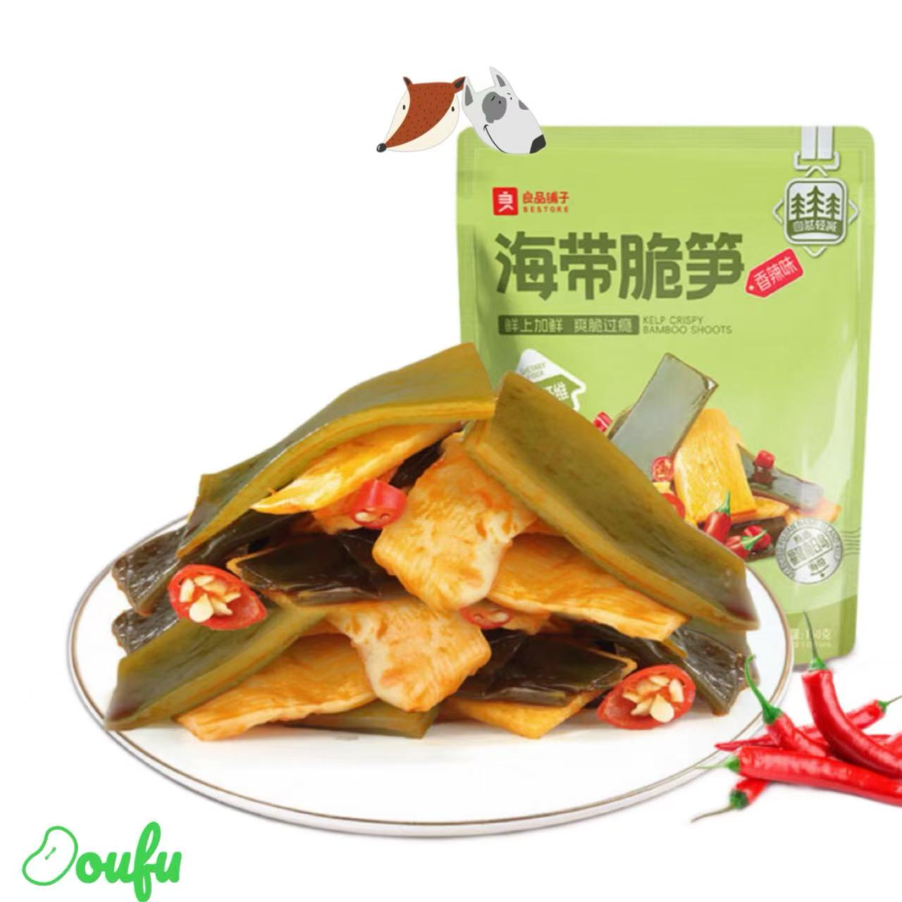 BS Kelp and Bamboo Spicy Flavor 良品铺子海带脆笋香辣味160g