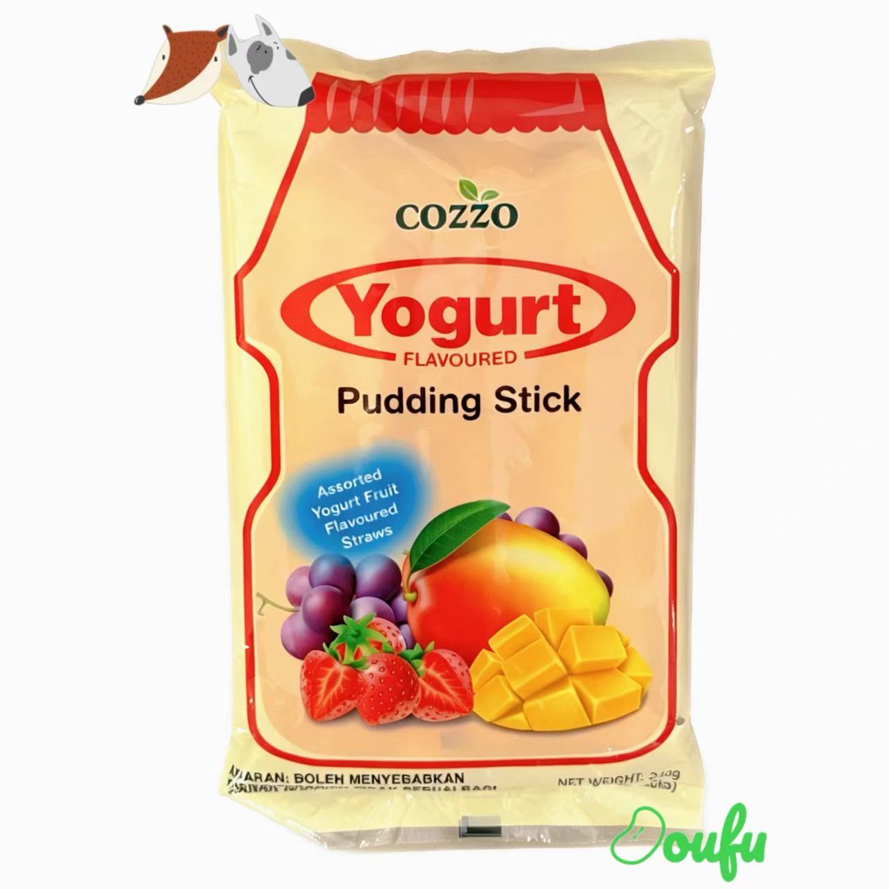 COZZO Yoghurt Pudding Jelly Stick    Cozzo乳酸味布丁条240g