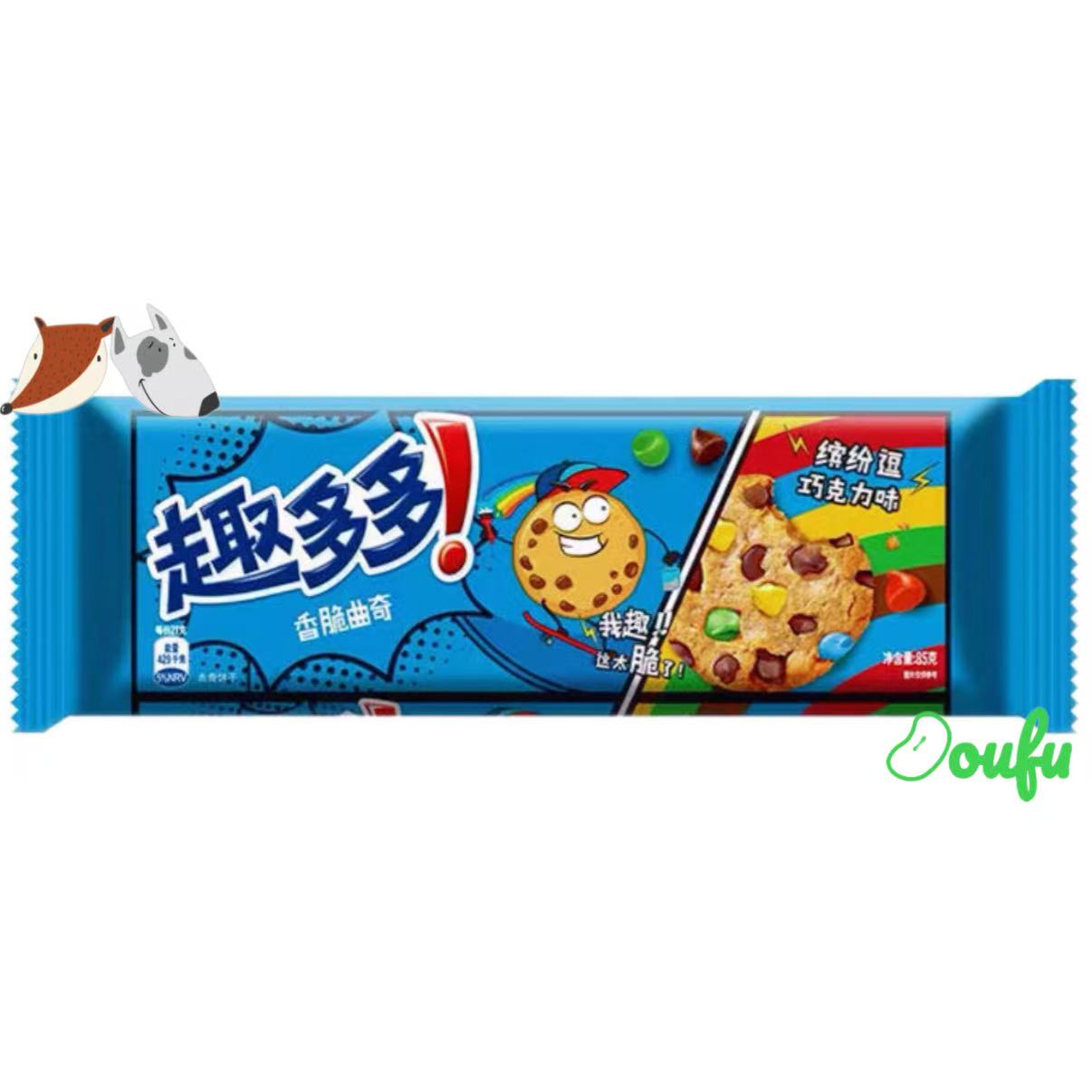 QDD Cookies Chocolate Flavour 趣多多缤纷逗巧克力味曲奇饼干 85g