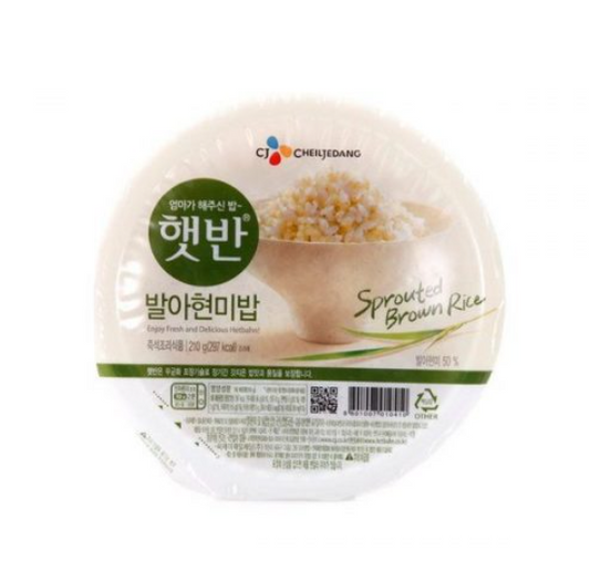 CJ Microwavable Cooked Rice(100% Brown Rice)韩国微波糙米饭130g