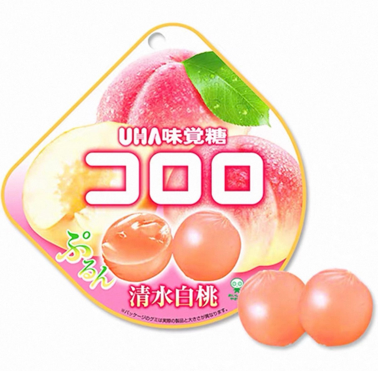 UHA Kororo Aamaou Peach Gummy Candies 悠哈味觉软糖清水白桃味