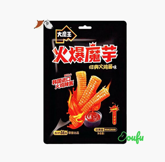 Yanker Shop Big Devil's Konjac snack samyang spicy buldak sauce flv 盐津铺子大魔王火爆魔芋三养火鸡酱味 150g（黑色大袋装）