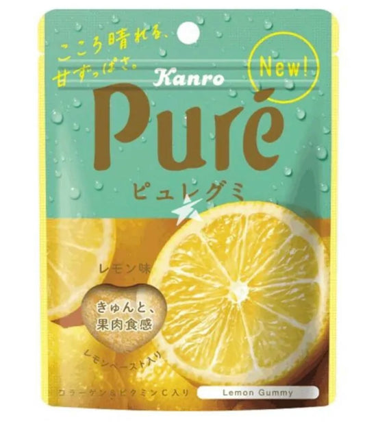 KANRO Pure Gummy Sweet Lemon Fl 柠檬味软糖 56g