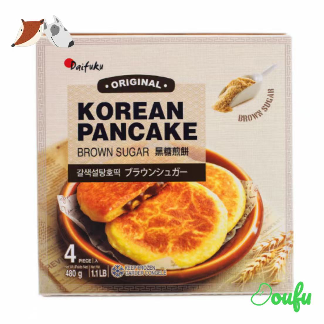 Daifuku Korean Brown Sugar Pancake 4pcs 韩国黑糖煎饼 480g