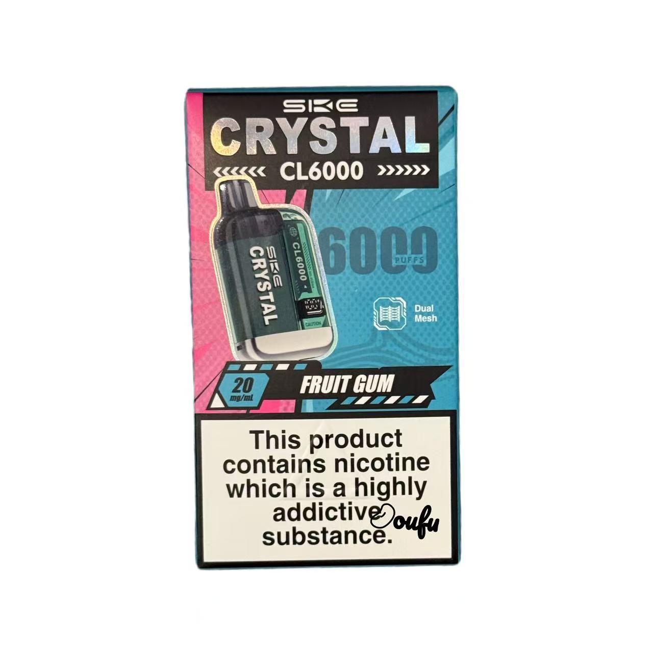 Ske Crystal Fruit Gum一次性电子烟水果糖味 CL6000