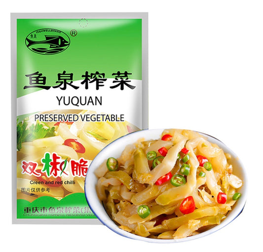 Fish Well Brand Preserved Vegetable 80g 鱼泉牌特等品榨菜丝