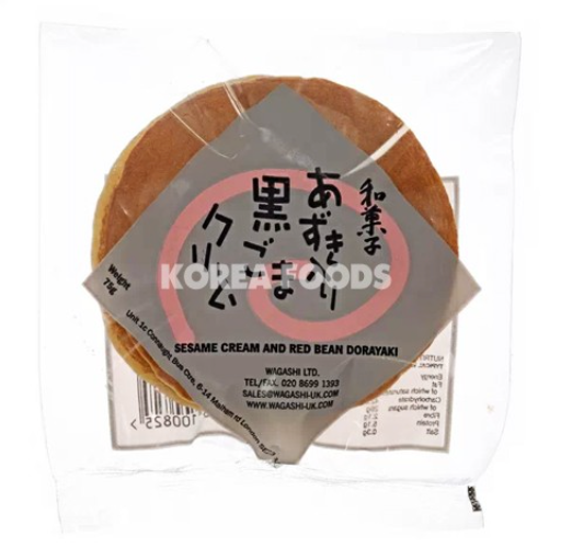 Wagashi Black Sesame Cream &amp; Red Bean Dorayaki 80g