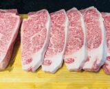 wagyu steak slices