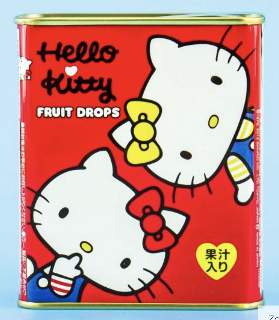 SAKUMA Hello Kitty Fruit Drops in a Tin 75g SAKUMA Hello Kitty Fruit Drops in a Tin 75g
