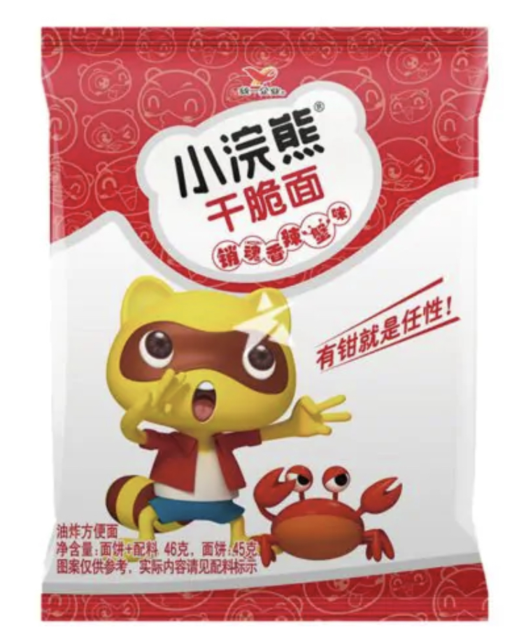UNI Noodle Snack - Spicy Crab 統一小浣熊乾脆麵-香辣蟹味40g UNI Noodle Snack - Spicy Crab 統一小浣熊乾脆麵-香辣蟹味40g
