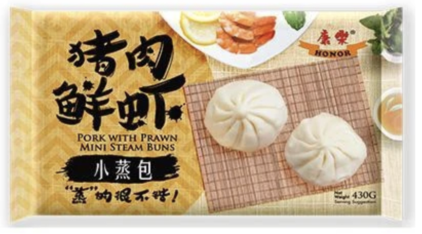 康樂小蒸包-豬肉鮮蝦430g HR Mini Bun - Pork with Prawn 康樂小蒸包-豬肉鮮蝦430g HR Mini Bun - Pork with Prawn