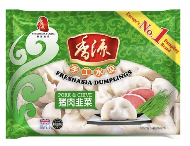 Freshasia Pork and Chive Dumplings 400g 香源猪肉韭菜水饺 Freshasia Pork and Chive Dumplings 400g 香源猪肉韭菜水饺