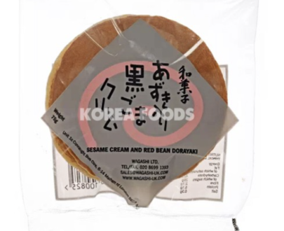 Wagashi Black Sesame Cream & Red Bean Dorayaki 80g