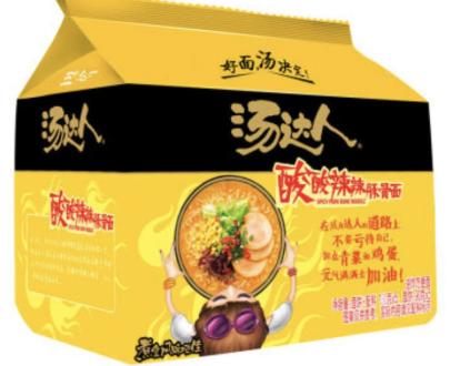 INSTANT NOODLES SPICY PORK BONE STYLE 汤达人酸酸辣辣豚骨面 130g*5