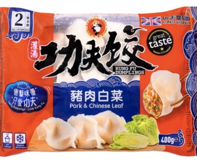 KUNGFU Pork & Chinese Leaf Dumplings 400g功夫水餃-豬肉白菜